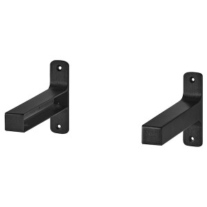 IKEA GRANHULT Bracket, 7 ¾x4 ¾ in, 2 pack Black, Ikea Ireland | 7382USJPT