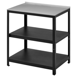 IKEA GRILLSKÄR kitchen island shelf unit, stainless steel outdoor, 33 7/8x24 in Black, Ikea Ireland | 0351GMWLB