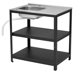 IKEA GRILLSKÄR sink unit, black/stainless steel outdoor, 33 7/8x24 in, Ikea Ireland | 3916RBAKF