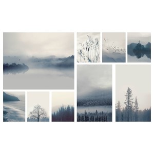 IKEA GRÖNBY picture, set of 9, blue landscape, 70 ½x44 in, Ikea Ireland | 6928IESWJ