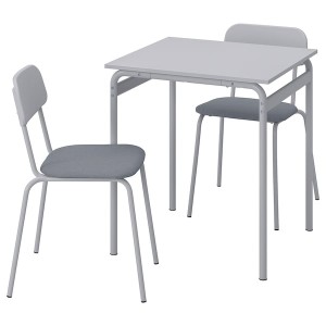 IKEA GRÅSALA / GRÅSALA table and 2 chairs, gray gray/gray, 26 3/8 in, Ikea Ireland | 0598MEDAJ
