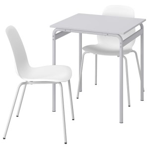 IKEA GRÅSALA / LIDÅS table and 2 chairs, gray/white white, 26 3/8 in, Ikea Ireland | 6847MKRIE