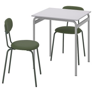 IKEA GRÅSALA / ÖSTANÖ table and 2 chairs, 26 3/8 in Gray / Remmarn Deep Green, Ikea Ireland | 9724YEARD
