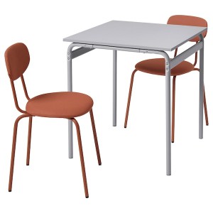 IKEA GRÅSALA / ÖSTANÖ table and 2 chairs, 26 3/8 in Gray / Remmarn Red / Brown, Ikea Ireland | 9316BEMPD