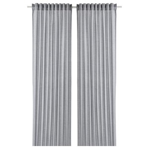 IKEA HANNALILL Curtains, 1 pair, 57x98 in Blue / Gray, Ikea Ireland | 4789TZIYS