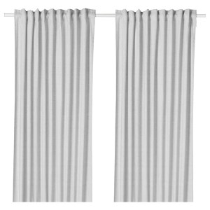 IKEA HANNALILL Curtains, 1 pair, 57x98 in Gray, Ikea Ireland | 0671LNUFO