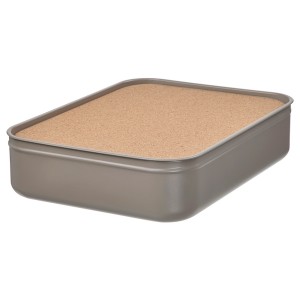 IKEA HARVMATTA box with compartments, dark gray-beige, 9 ½x7x2 ¼ in, Ikea Ireland | 8021JEIUN