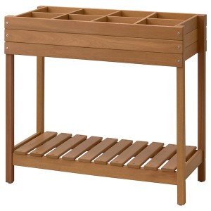 IKEA HATTHOLMEN plant stand, stained eucalyptus/outdoor, Ikea Ireland | 0325ZQEJC
