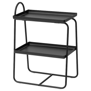 IKEA HATTÅSEN bedside table/shelf unit Black, Ikea Ireland | 2567AFUJX