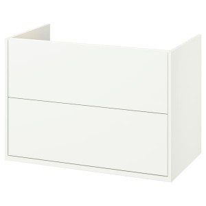 IKEA HAVBÄCK Bathroom vanity with drawers, 36x21x25 1/8 in White, Ikea Ireland | 1365YSXWK