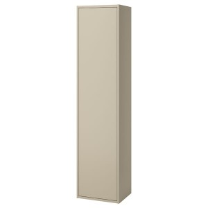 IKEA HAVBÄCK high cabinet with doors, 18x15x77 in Beige, Ikea Ireland | 0732JXTRU