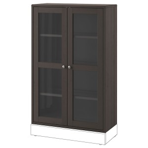 IKEA HAVSTA glass-door cabinet, 31 7/8x13 3/4x48 3/8 in Dark Brown, Ikea Ireland | 8647OEPRW