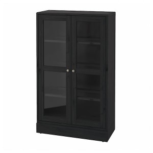 IKEA HAVSTA glass-door cabinet with base, 31 7/8x14 5/8x52 3/4 in Black / Clear Glass, Ikea Ireland | 3826OGJWN