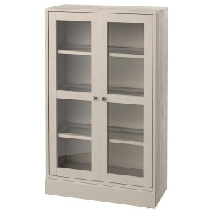 IKEA HAVSTA glass-door cabinet with base, 31 7/8x14 5/8x52 3/4 in Gray / Beige / Clear Glass, Ikea Ireland | 7623NRLKP