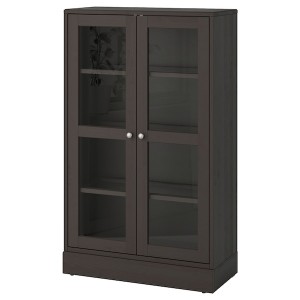 IKEA HAVSTA glass-door cabinet with base, 31 7/8x14 5/8x52 3/4 in Dark Brown Clear Glass, Ikea Ireland | 7435ONQBU