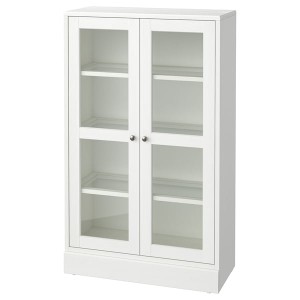 IKEA HAVSTA glass-door cabinet with base, 31 7/8x14 5/8x52 3/4 in White / Clear Glass, Ikea Ireland | 8129DUMPZ