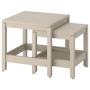 IKEA HAVSTA nesting tables, set of 2 Gray / Beige, Ikea Ireland | 5896UETWC