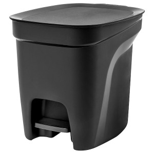 IKEA HÄCKSAX step trash can, 2 gallon Black, Ikea Ireland | 7418GFAVE