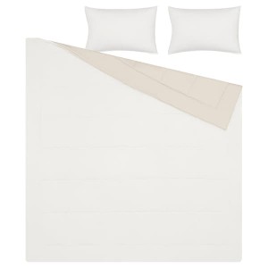 IKEA HEDFRYLE comforter set, King White / Beige, Ikea Ireland | 2704FWZNQ