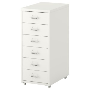 IKEA HELMER Drawer unit on casters, 11x27 1/8 in White, Ikea Ireland | 1956GWCRK