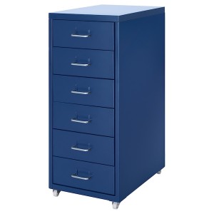 IKEA HELMER Drawer unit on casters, 11x27 1/8 in Blue, Ikea Ireland | 2631PRILJ