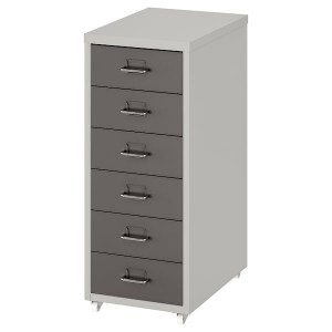 IKEA HELMER Drawer unit on casters, 11x27 1/8 in Dark Gray / Light Gray, Ikea Ireland | 1304JQHRC