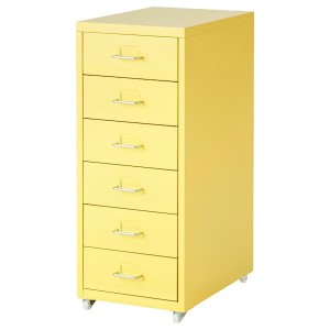 IKEA HELMER Drawer unit on casters, 11x27 1/8 in Yellow, Ikea Ireland | 7395WYBTE