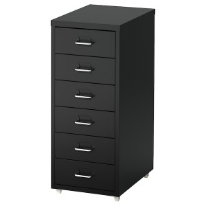 IKEA HELMER Drawer unit on casters, 11x27 1/8 in Black, Ikea Ireland | 4602JDOLX