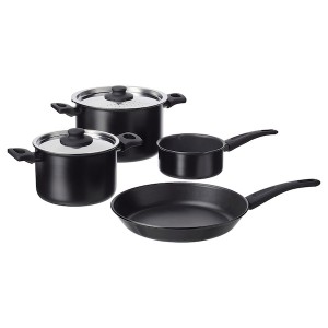 IKEA HEMLAGAD 6-piece cookware set Black, Ikea Ireland | 0624WPMBA