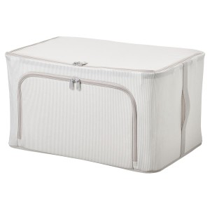 IKEA HEMMAFIXARE storage case, fabric stripe/white/gray, 13 ½x20x11 in, Ikea Ireland | 0486MTOBN