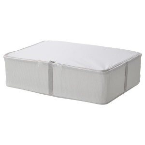 IKEA HEMMAFIXARE storage case, fabric stripe/white/gray, 27 ¼x20x7 ½ in, Ikea Ireland | 8032ZMVCH
