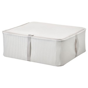 IKEA HEMMAFIXARE storage case, fabric stripe/white/gray, 17 ¼x20x7 ½ in, Ikea Ireland | 0913TZYBR