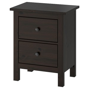 IKEA HEMNES 2-drawer chest, 21 1/4x26 in Black / Brown, Ikea Ireland | 2541POXJI
