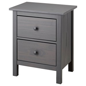 IKEA HEMNES 2-drawer chest, 21 1/4x26 in Dark Gray Stained, Ikea Ireland | 3476ZXWTG