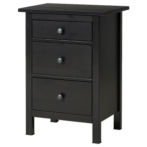 IKEA HEMNES 3-drawer chest, 22 7/8x31 1/8 in Black / Brown, Ikea Ireland | 6409MHKQB