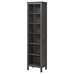 IKEA HEMNES Bookcase, 19 1/4x77 1/2 in Dark Gray Stained, Ikea Ireland | 7091AFJEN