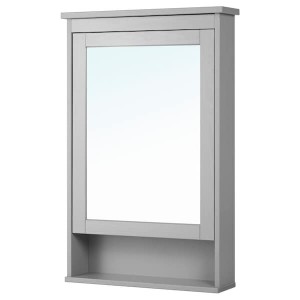 IKEA HEMNES Mirror cabinet with 1 door, 24 3/4x6 1/4x38 5/8 in Gray, Ikea Ireland | 2619IZDNP