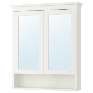 IKEA HEMNES Mirror cabinet with 2 doors, 32 5/8x6 1/4x38 5/8 in White, Ikea Ireland | 5234HPNKZ