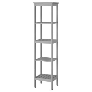 IKEA HEMNES Shelf unit, 16 1/2x67 3/4 in Gray, Ikea Ireland | 0429VOMKD