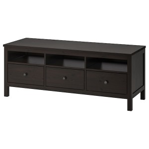IKEA HEMNES TV unit, 58 1/4x18 1/2x22 1/2 in Black / Brown, Ikea Ireland | 5036DXJHB