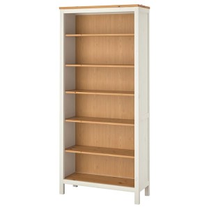 IKEA HEMNES bookcase, 35 3/8x77 1/2 in White Stain / Light Brown, Ikea Ireland | 4579JZAGU
