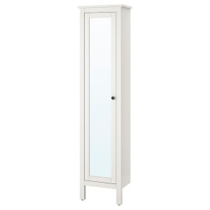 IKEA HEMNES high cabinet with mirror door, 19 1/4x12 1/4x78 3/4 in White, Ikea Ireland | 2794WVTZM