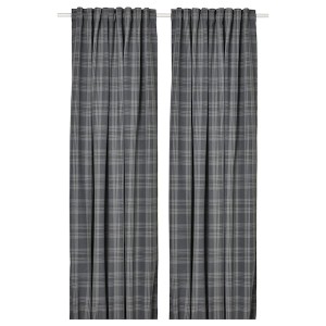 IKEA HÄGGVECKMAL room darkening curtains, 1 pair, 57x98 in Dark Gray, Ikea Ireland | 0916YUPLE