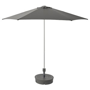 IKEA HÖGÖN umbrella with base, 106 1/4 in Light Gray / Grytö Dark Gray, Ikea Ireland | 5216CTQNA