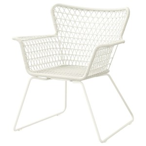 IKEA HÖGSTEN Armchair, outdoor, white, Width: 28 3/4 in, Ikea Ireland | 3264YGJMT