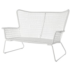 IKEA HÖGSTEN loveseat, outdoor, white, Ikea Ireland | 6570HNTSD