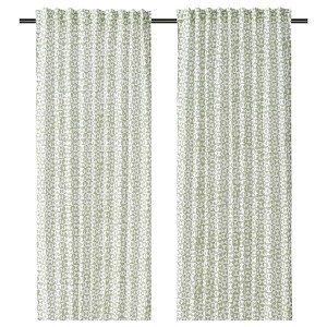 IKEA HÅRKÖRVEL curtains, 1 pair, green, 57x98 in, Ikea Ireland | 0125INVLX