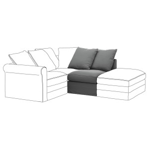 IKEA HÄRLANDA Cover for 1-seat section Ljungen Medium Gray, Ikea Ireland | 1834XFMKZ