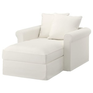 IKEA HÄRLANDA chaise cover Inseros White, Ikea Ireland | 9063DUVGI