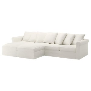 IKEA HÄRLANDA cover for sectional, 4-seat, with chaise White, Ikea Ireland | 3152XLQVP